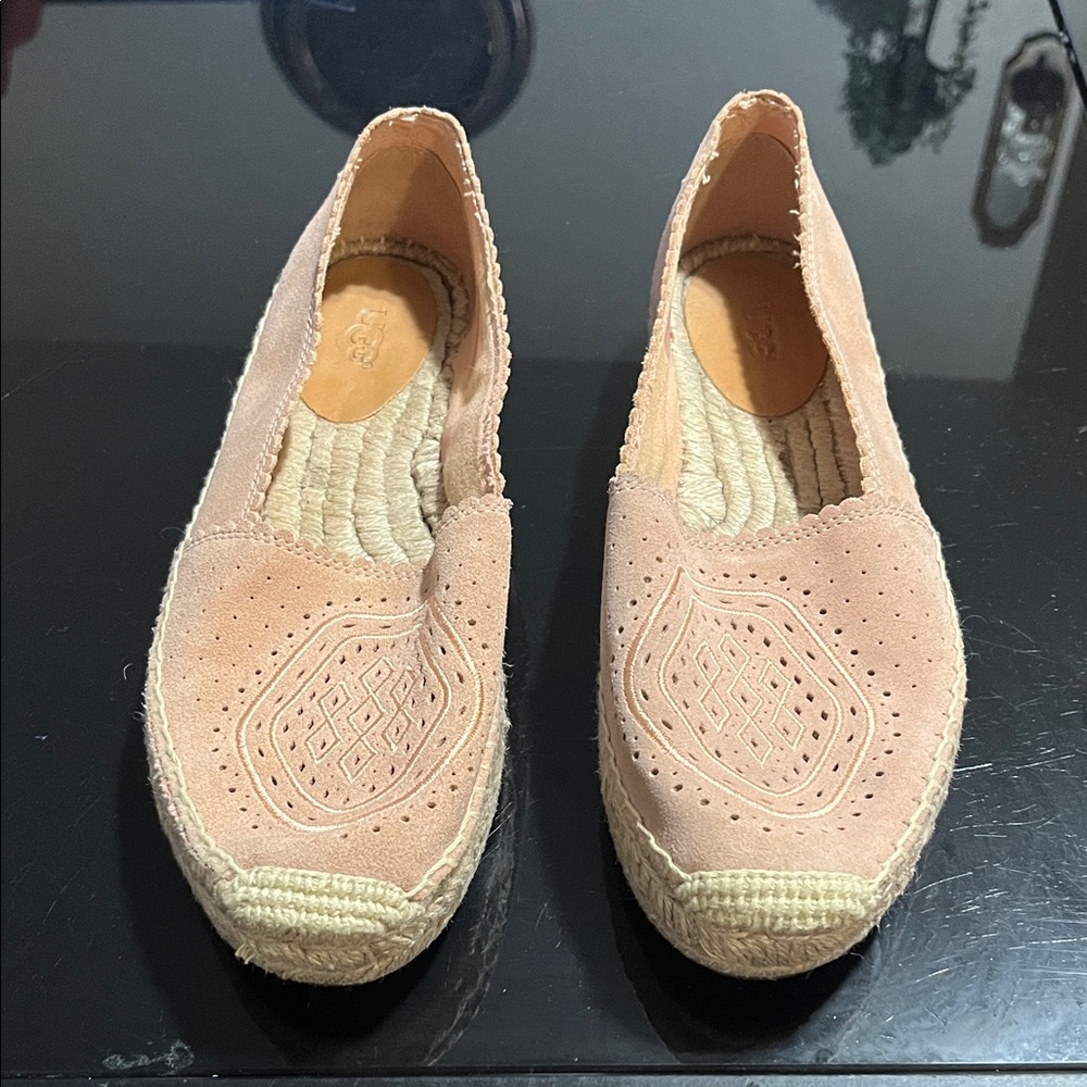 Women's Espadrille Slip-On Flats - Blush Pink - size 8